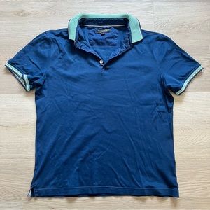 Banana Republic Luxury Touch Polo with thin Striped trim